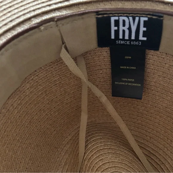 Frye Women’s Paperbraid Pinch Crown Cowboy Sun Hat NWT - Picture 10 of 11